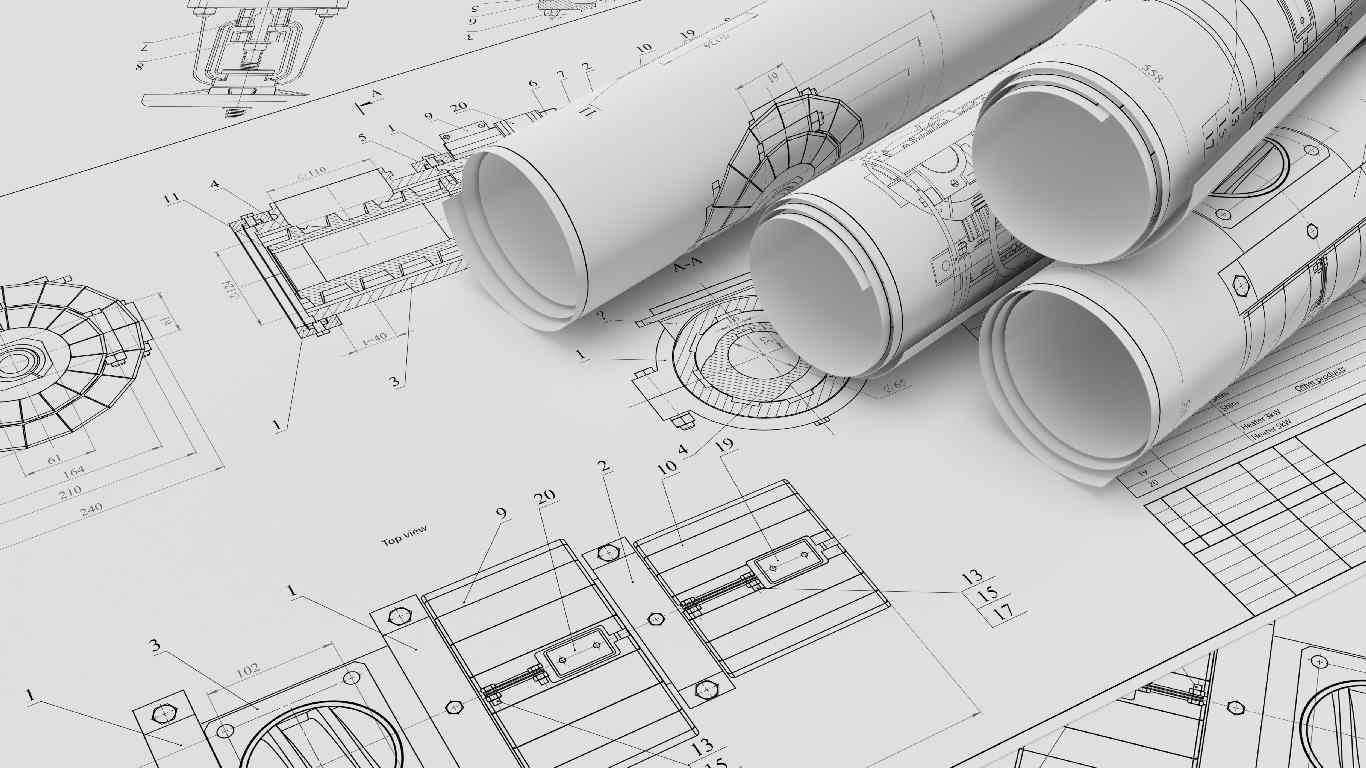CAD engineering drawing for precision manufactured components at The High Road Manufacturing